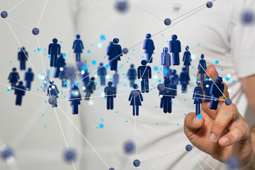 Poster - organization chart team concept networking