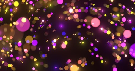 Aufkleber - colorful light trails with motion blur effect, long time exposure.