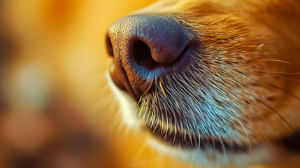 Dog's nose close-up.