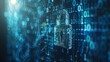 © Natali08 - Abstract illustration of digital padlock with binary code background, cybersecurity and data protection concept.