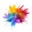 © Luckygraphics - Colorful rainbow holi paint color powder explosion isolated on transparent or white wide panorama background