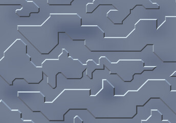 Poster - background with metallic panels texture, wires and circuit. spaceship hull wall, technology backgrou