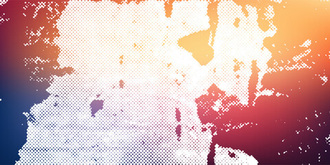 Poster - dots halftone blue color pattern gradient texture with technology digital background. dots pop art c