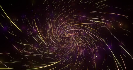 Aufkleber - colorful light trails with motion blur effect, long time exposure.