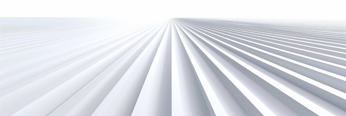Poster - Abstract White Lines Convergence