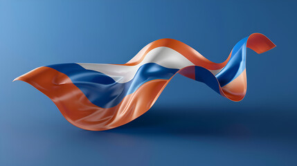 Poster - Netherlands flag in the wind, wave background, abstract background
