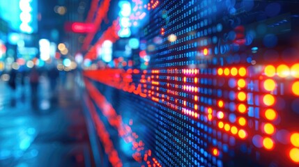 Aufkleber - Stock Market numbers and things moving from in diagonal corner to corner. Generative AI.