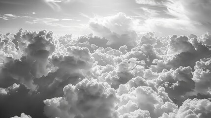 Canvas Print - Clouds of white in the sky