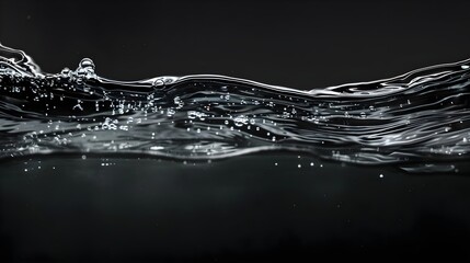 Black and white monochromatic abstract surreal water photography