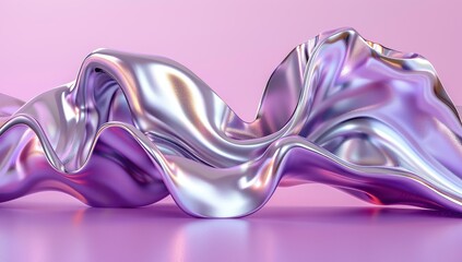 Aufkleber - Abstract 3D Rendering of a Shimmering Purple Substance