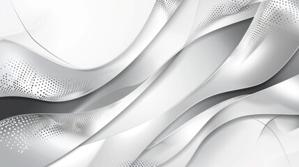 Poster - Abstract background in white and silver with a soft tech diagonal design, blending metal textures and dark accents for a clean, modern aesthetic