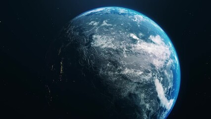 Wall Mural - blue earth in open space