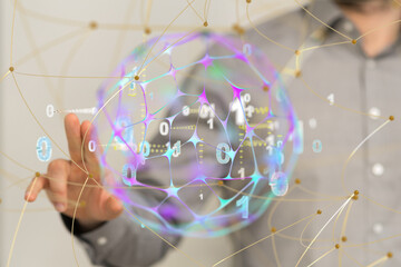 Poster - Abstract technology group and data 3d