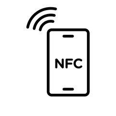 Wall Mural - NFC Payment Icon Ideal for Contactless Transactions and Technology