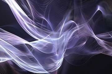 Wall Mural - A background of a digital abstract composition with flowing lines and a futuristic feel