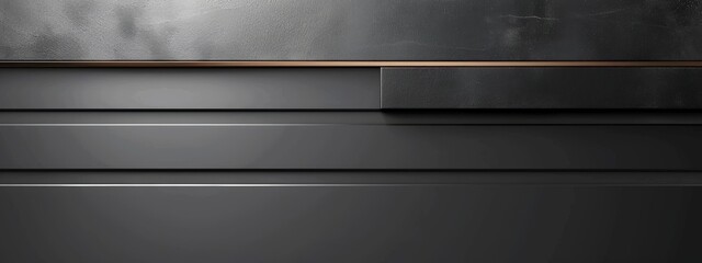 Poster - A black and silver image of a metal frame