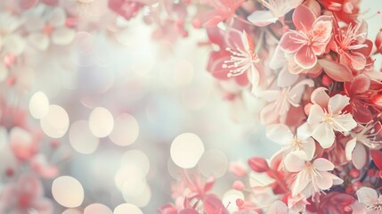 Vibrant Floral Wreath with Sunlight Bokeh Generative AI