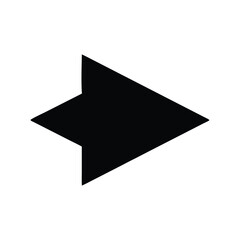 Wall Mural - high-quality vector graphic of a solid black right-pointing arrow icon in minimalist design