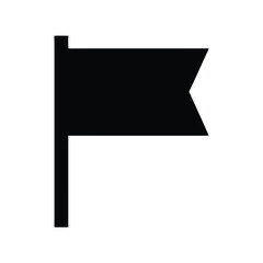Wall Mural - Simple Black Flag Icon, Minimalist Flag Symbol in Vector Format for Versatile Use