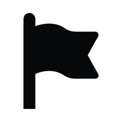 Wall Mural - Minimalist Black Flag Icon Vector - Simple and Elegant Flag Symbol for Various Uses in Web and Graphic Design Projects