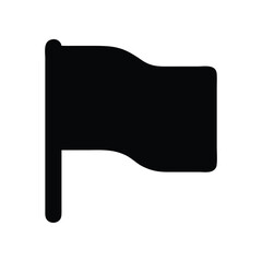 Wall Mural - simple black flag icon vector illustration