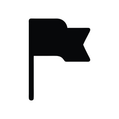 Wall Mural - black vector flag icon - simple and minimalistic design