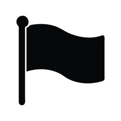 Wall Mural - Minimalist black vector flag icon, simple flag symbol for web and mobile apps, isolated illustration