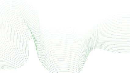 Wall Mural - Green lines on a white background. Futuristic colorful blend wave lines on transparent background. Modern colorful flowing wave lines and glowing moving lines.	