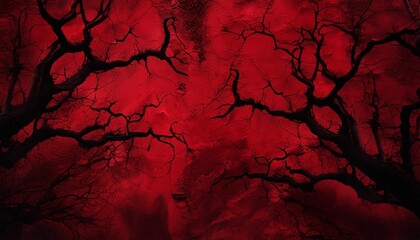 Sticker - dark red horror scary background dark grunge red texture concrete