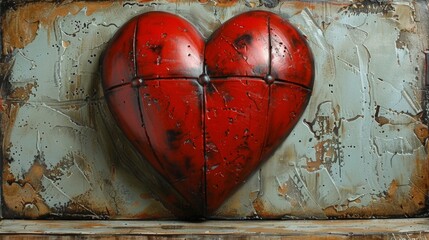 Fototapete - Explore the theme of passion and desire in an abstract Valentines Day artwork, using soft, ethereal colors and gentle brushstrokes