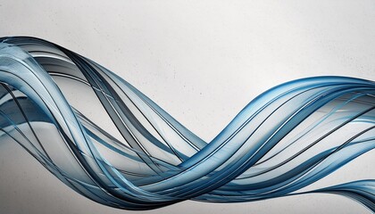 Wall Mural - blue dynamic lines on white background