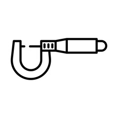 Poster - Precision Micrometer Icon Perfect for Engineering and Measurement Tools