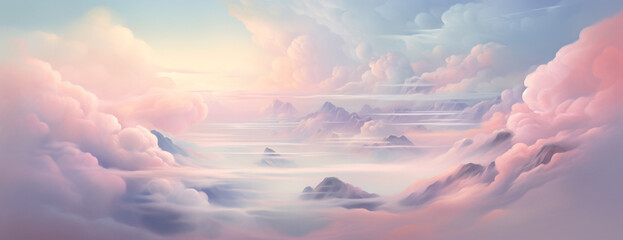 Wall Mural - sunrise in the mountains