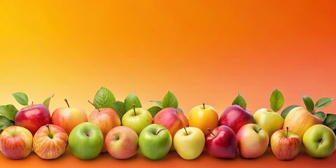 Wall Mural - Gradient background blending apricot and apple colors for a fresh and fruity design, apricot, apple, gradient, background, fresh