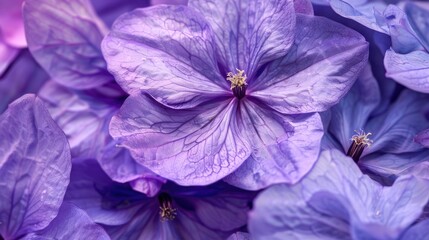 Poster - Close up of gentle purple flower petals