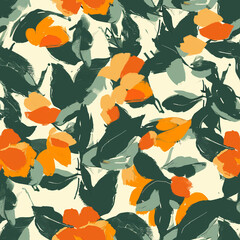 flower botanical pattern a bunch of flowers on background decorative