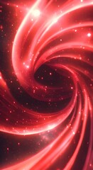 Wall Mural - a slow push towards a red toned cosmic swirl with animated stars and a glowing core created with som