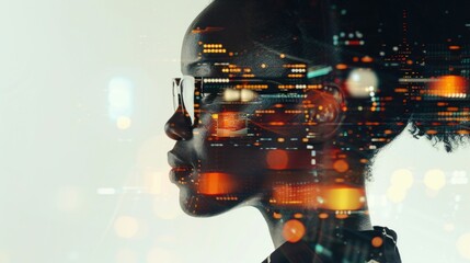 Poster - AI Cyber Security Threat Illustration. Generative ai