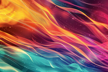 Wall Mural - A colorful flame with a blue and green stripe