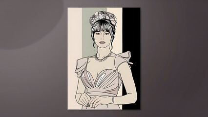 Woman Line Art Poster