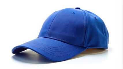 Wall Mural - Blue baseball cap with white logo, Blue, baseball, cap, hat, white, logo, accessory, fashion, sporty, headwear, casual