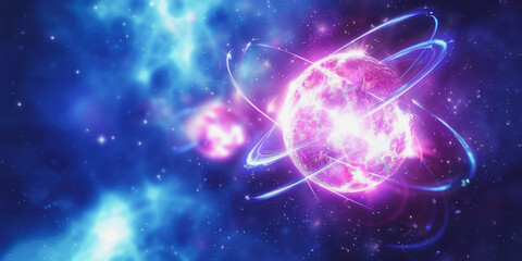 Atomic collision creates powerful energy blast in deep space