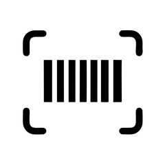 Black vector illustration of a barcode scanner on a transparent background. Perfect for retail technology graphics, inventory management designs