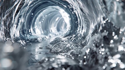 Wall Mural - Close-up of a water vortex showing beautiful swirls creates a stunning abstract backdrop, perfect for a relaxing wallpaper