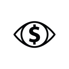 Wall Mural - Business icon. Eye icon with money sign vector