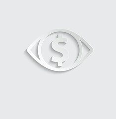 Poster - Business icon. Eye icon with money sign vector