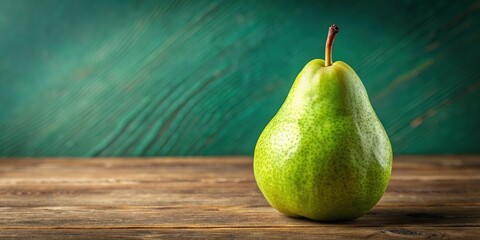 Wall Mural - Ripe pear with a juicy flesh and green skin, pear, fruit, juicy, fresh, organic, healthy, natural, food, sweet, green