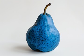 Wall Mural - Blue pear on a white background cutout