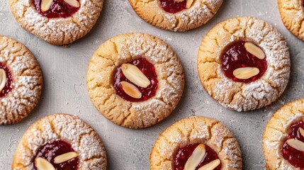 Poster - Homemade raspberry thumbprint cookies