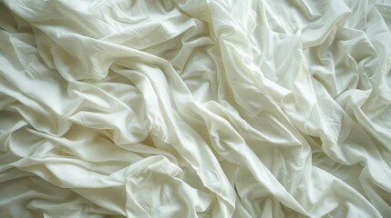 Canvas Print - Bedding sheets wrinkles seen from above